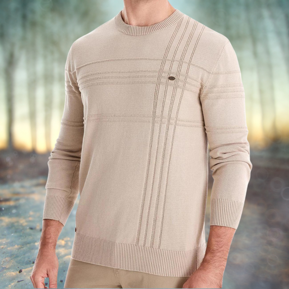 Reto | Crew Neck Textured Knit Sweater