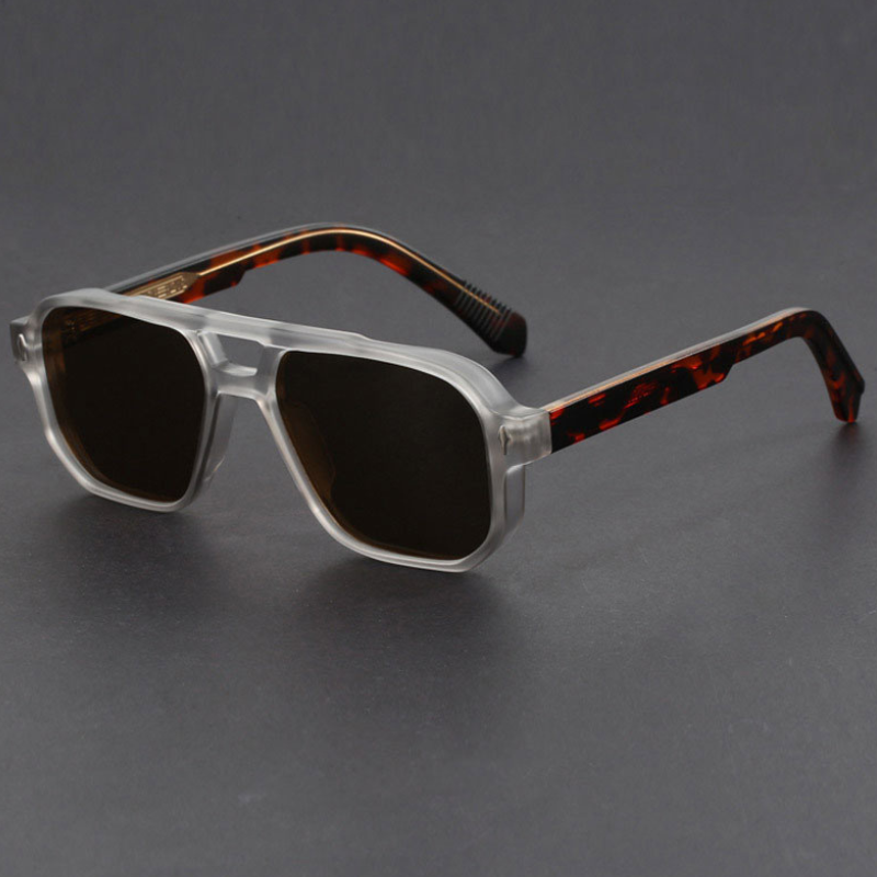 Kieran - Square Frame Blue Dark Lens Sunglasses