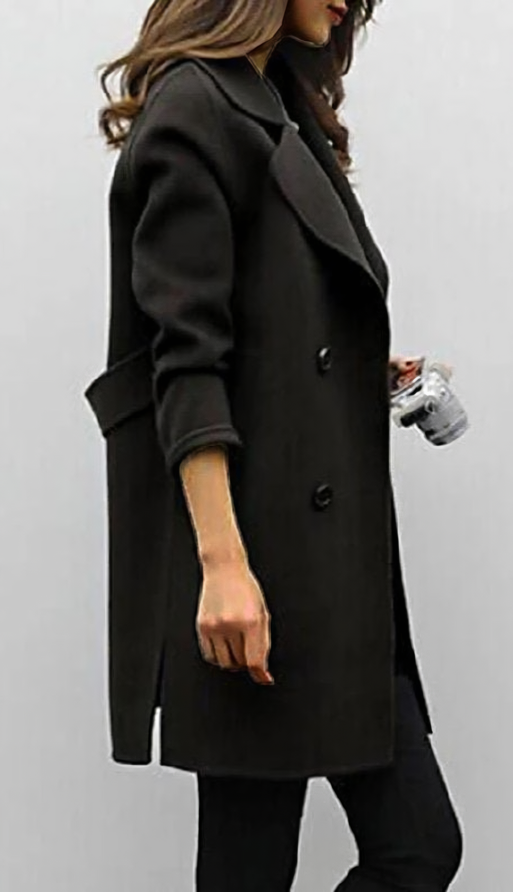Katherene | Double Breasted Lapel Long Coat