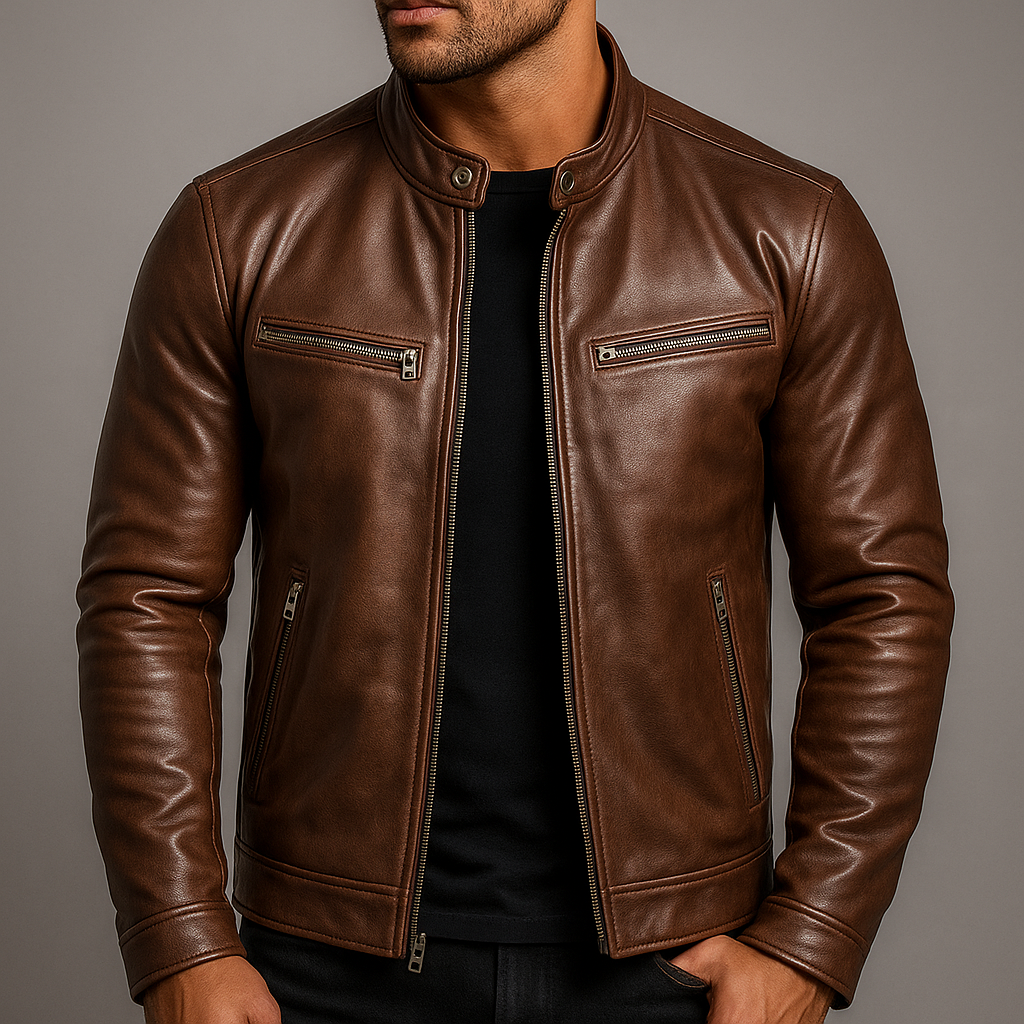 Michal | Jacket with Stand Collar and Zippers
