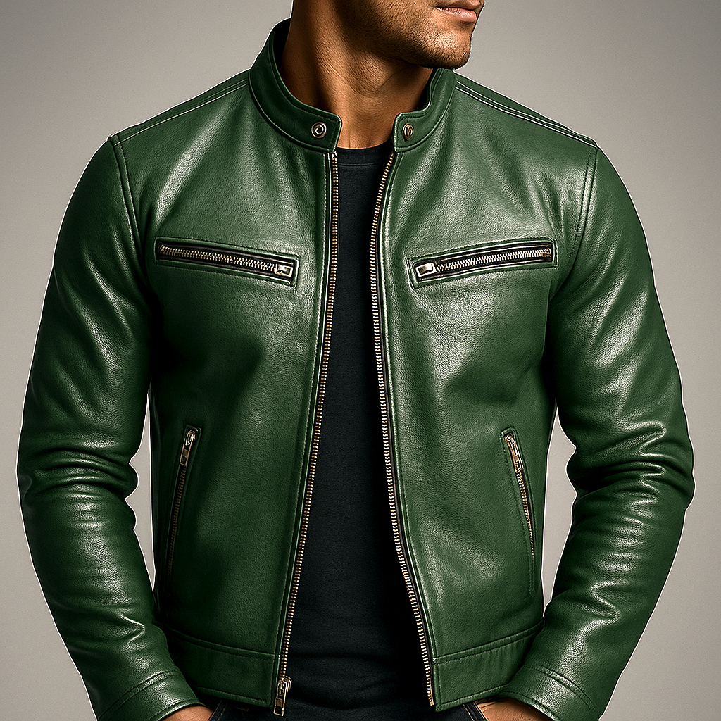 Michal | Jacket with Stand Collar and Zippers