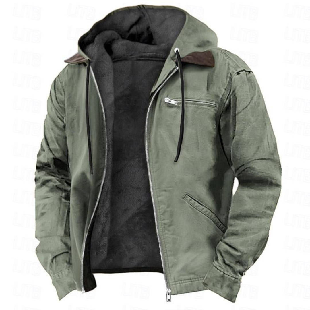 Friedhelm | Hooded Zip-Up Fleece Lined Jacket