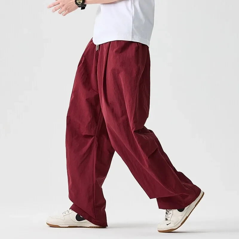 Kaio | Wide Leg Drawstring Urban Trousers
