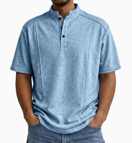 Brionna | Short Sleeve Henley Shirt