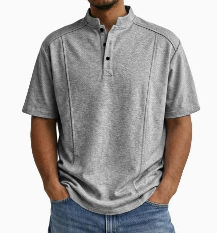 Brionna | Short Sleeve Henley Shirt