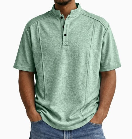 Brionna | Short Sleeve Henley Shirt