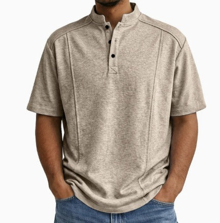 Brionna | Short Sleeve Henley Shirt