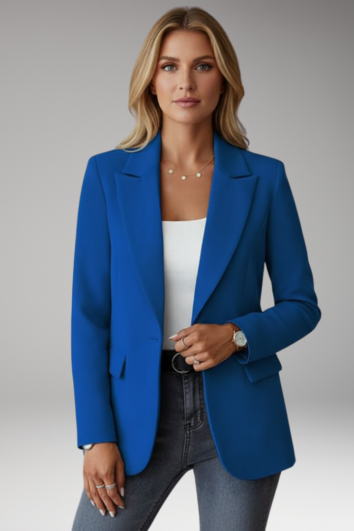 Dahlyica | Blazer with Single Button and Long Sleeves