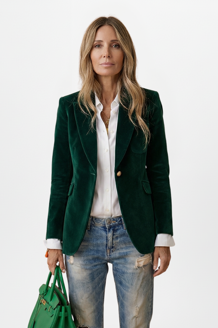 Laurinetta | Structured Blazer with Deep Cut and Tailored Fit