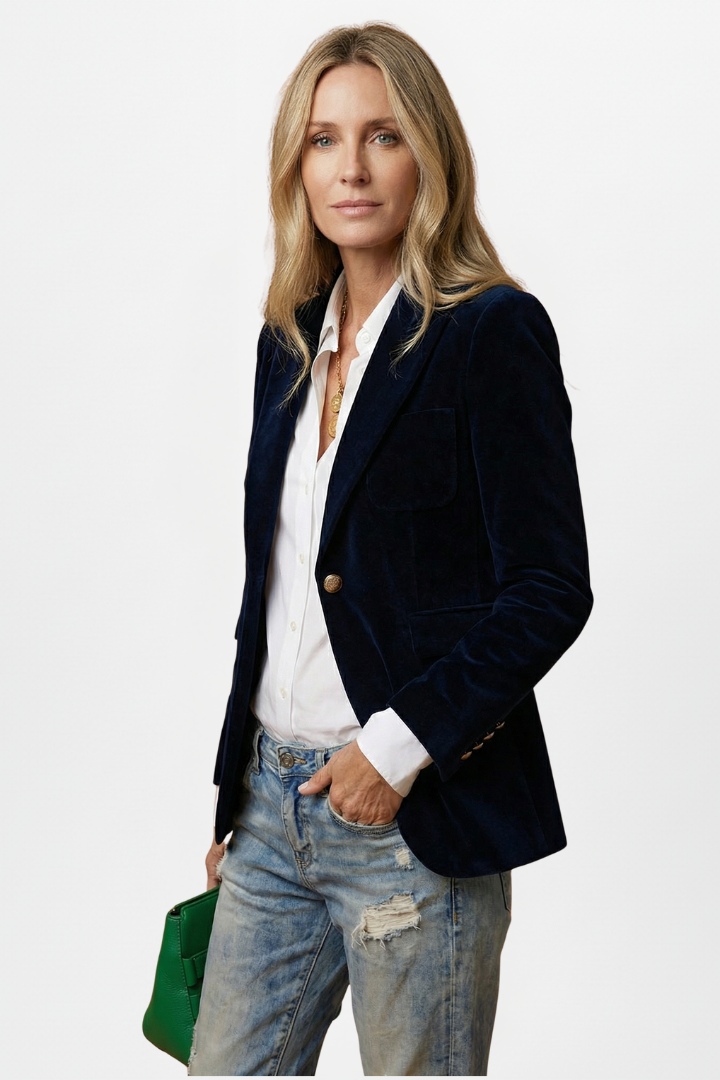 Laurinetta | Structured Blazer with Deep Cut and Tailored Fit