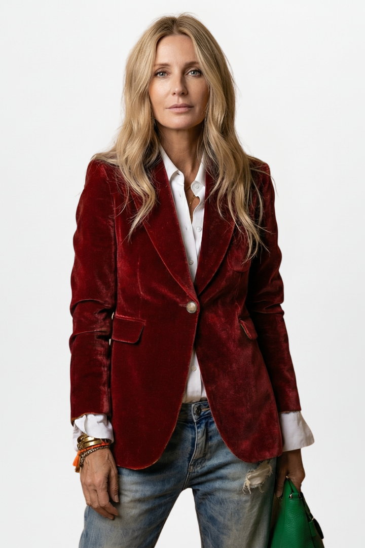 Laurinetta | Structured Blazer with Deep Cut and Tailored Fit