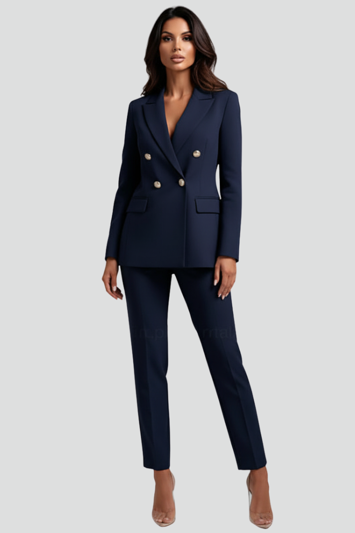 Loes | Suit Set With Blazer and Straight Pants