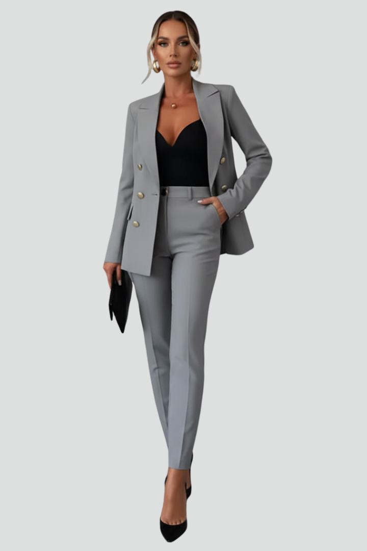 Loes | Suit Set With Blazer and Straight Pants