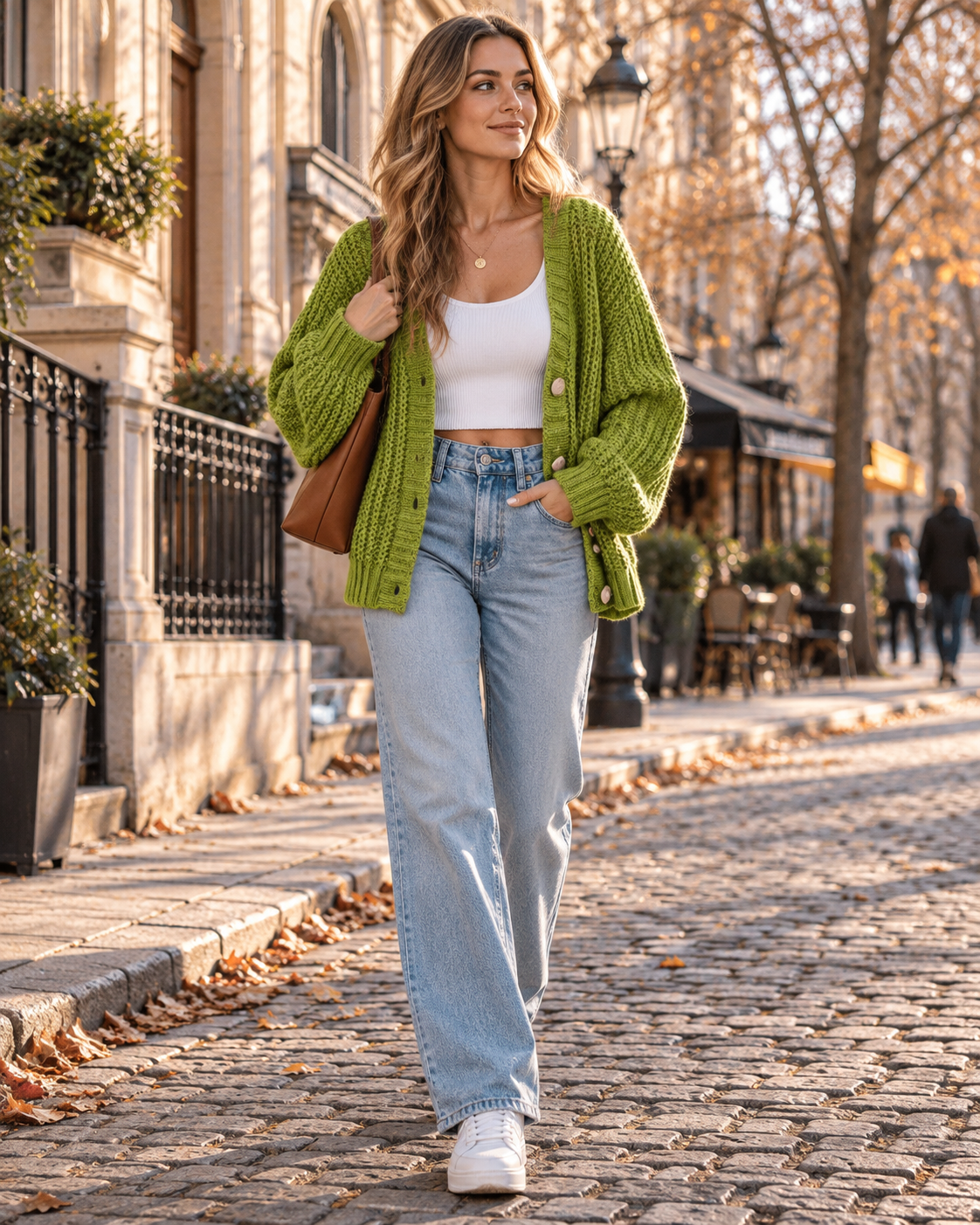Bethany | Cardigan Long Sleeve Button Front Cable Knit