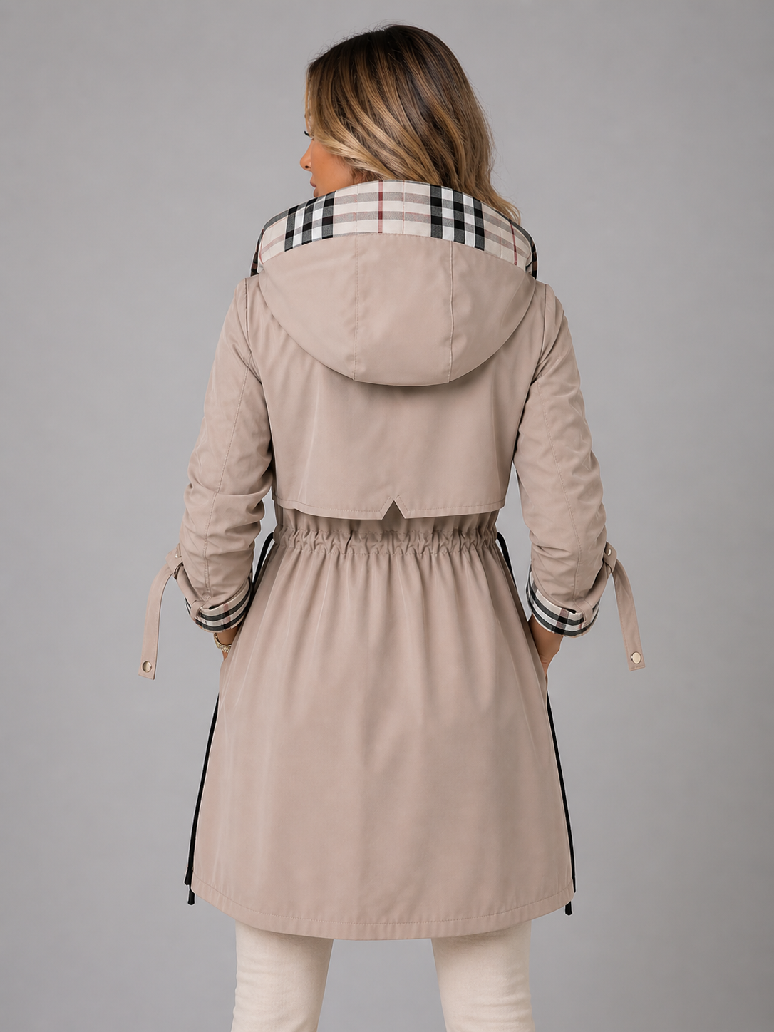 Ellen | Coat With Hood and Adjustable Drawstring Waist