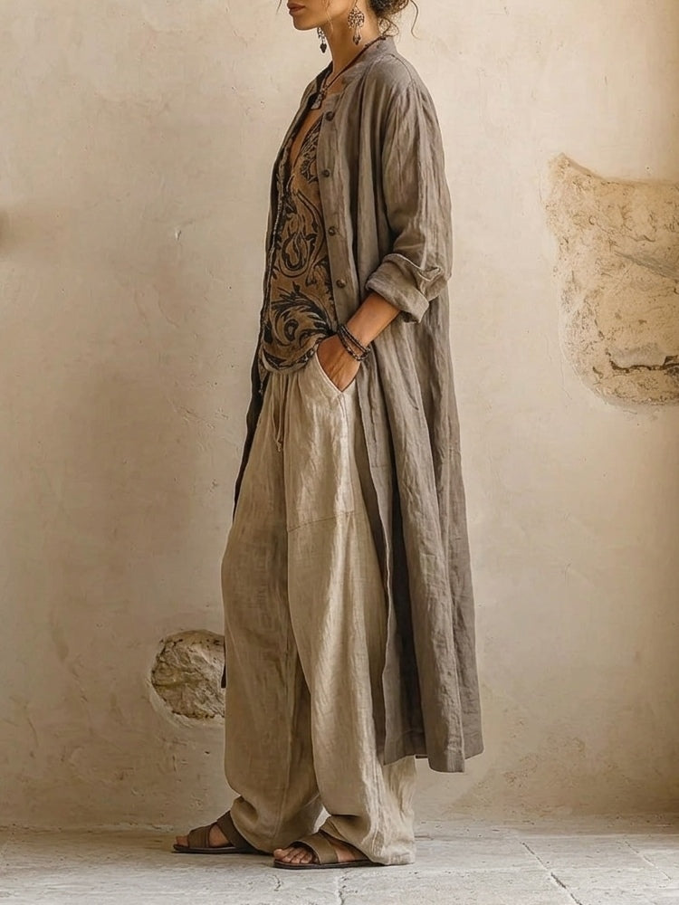 Ereka | Three Piece Printed Vest Trouser Set