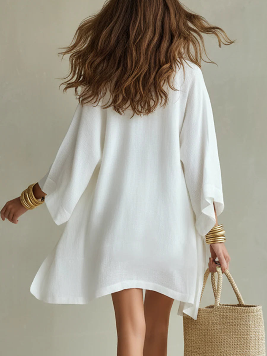 Dadorie | Three Piece Linen Style Shorts Set