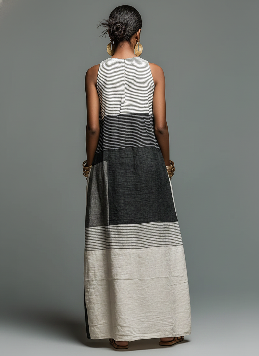 Jynnie | Color Block Sleeveless Maxi Dress