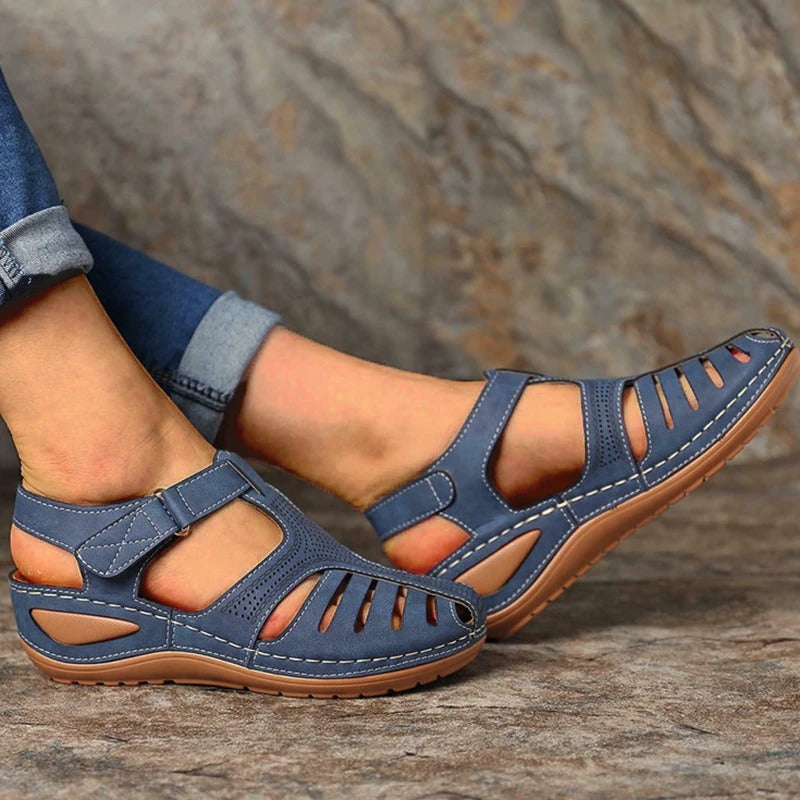 Leola | Closed Toe Cutout Strap Sandals