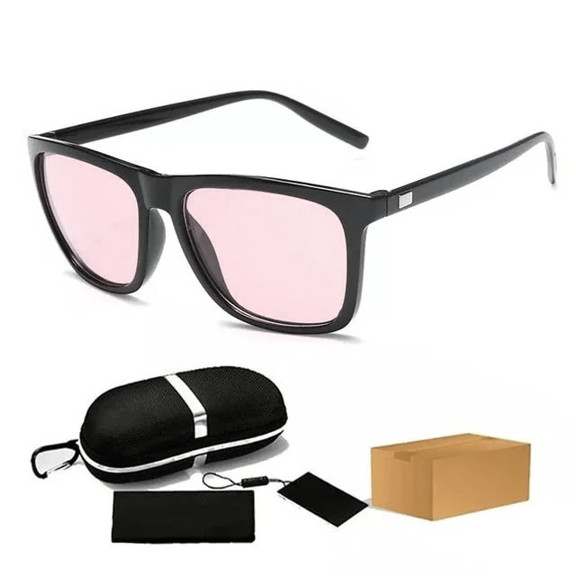 AeroShades - Rectangular Frame Polarized Sunglasses With Case