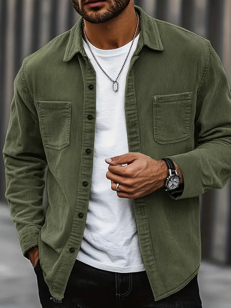 Rickey | Corduroy Shirt Long Sleeve Button-Up Style