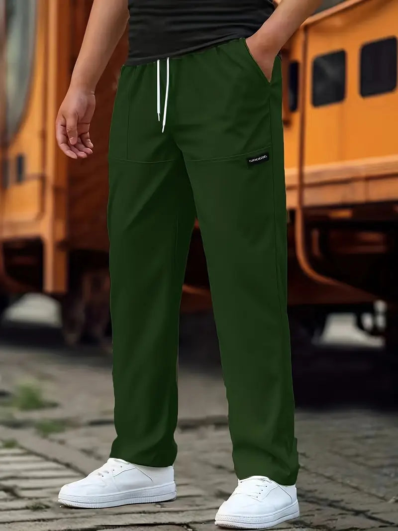 Travys | Straight Leg Drawstring Pocket Joggers