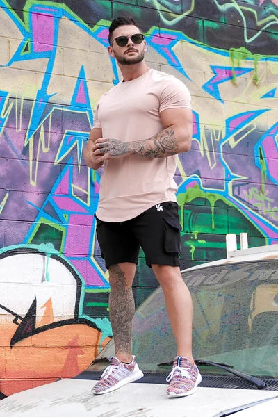 Maxwell - Curved Hem Crewneck T Shirt