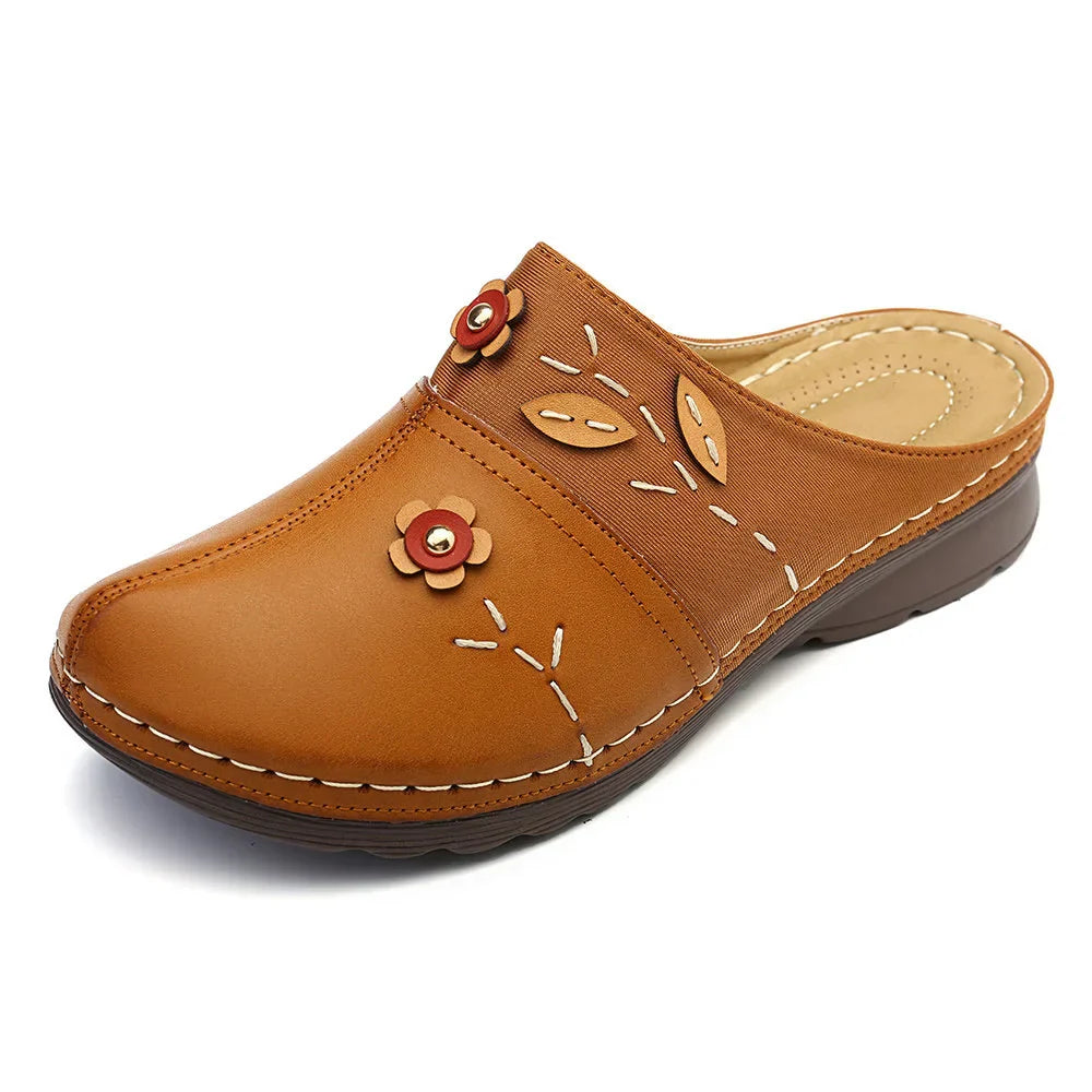 Janeth | Floral Slip-On Clog Sandals