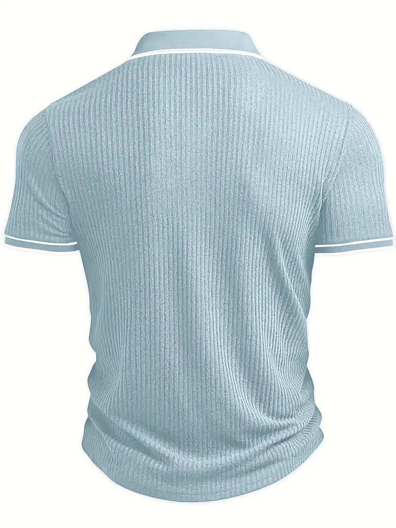 Orestis - Ribbed Short Sleeve Polo Shirt
