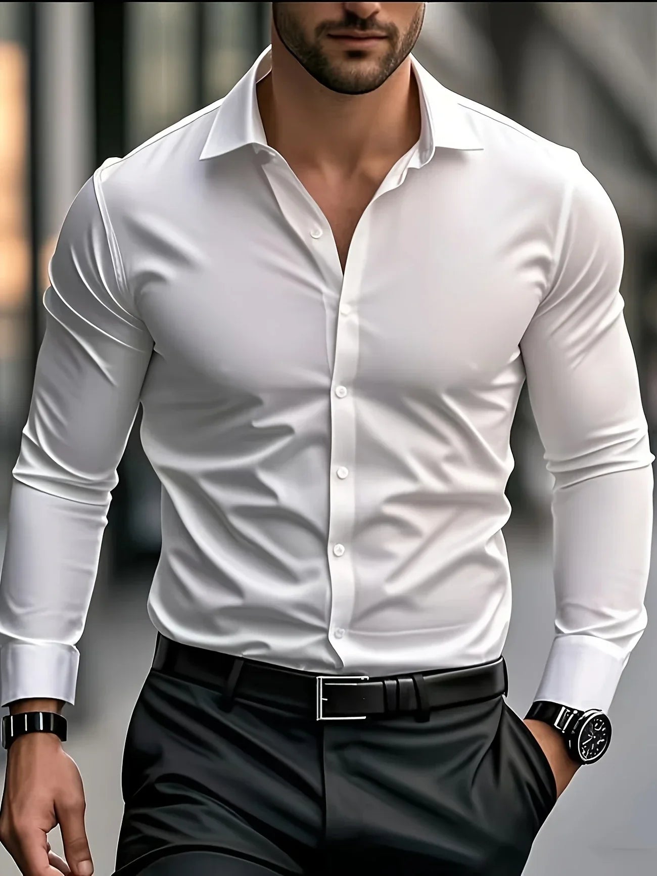 Byron | Slim Fit Button Front Shirt