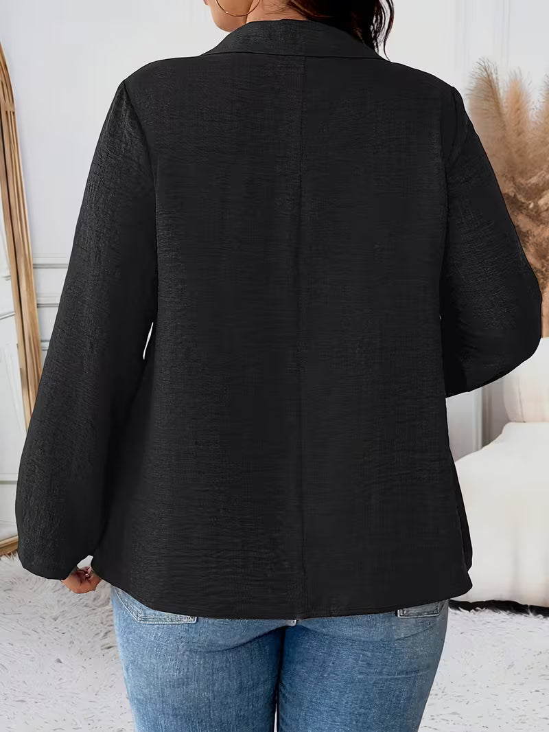 Noyelle | Long Sleeve V-Neck Button Blouse