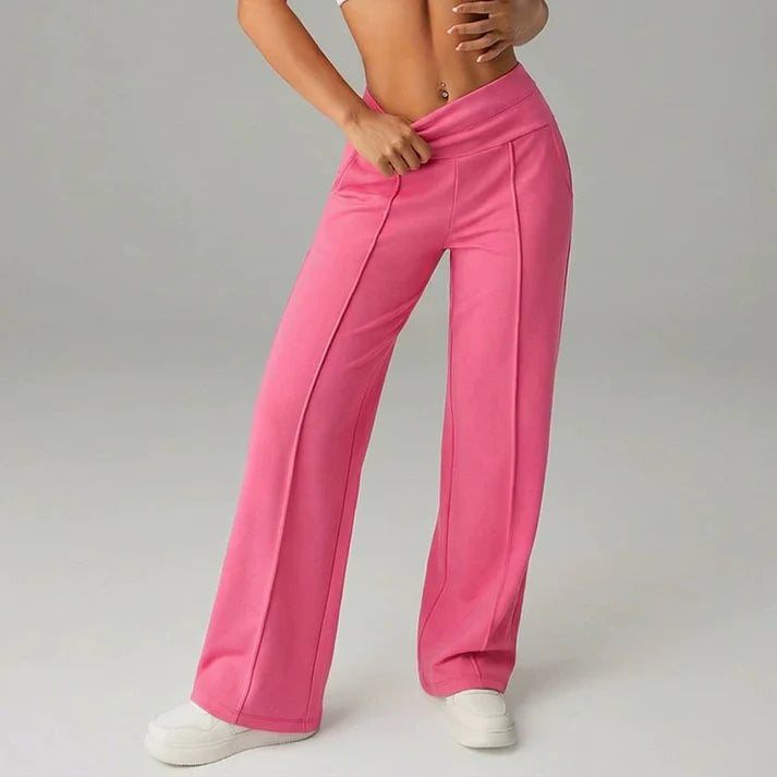 Samanda | Wide Leg Fold Waist Pants
