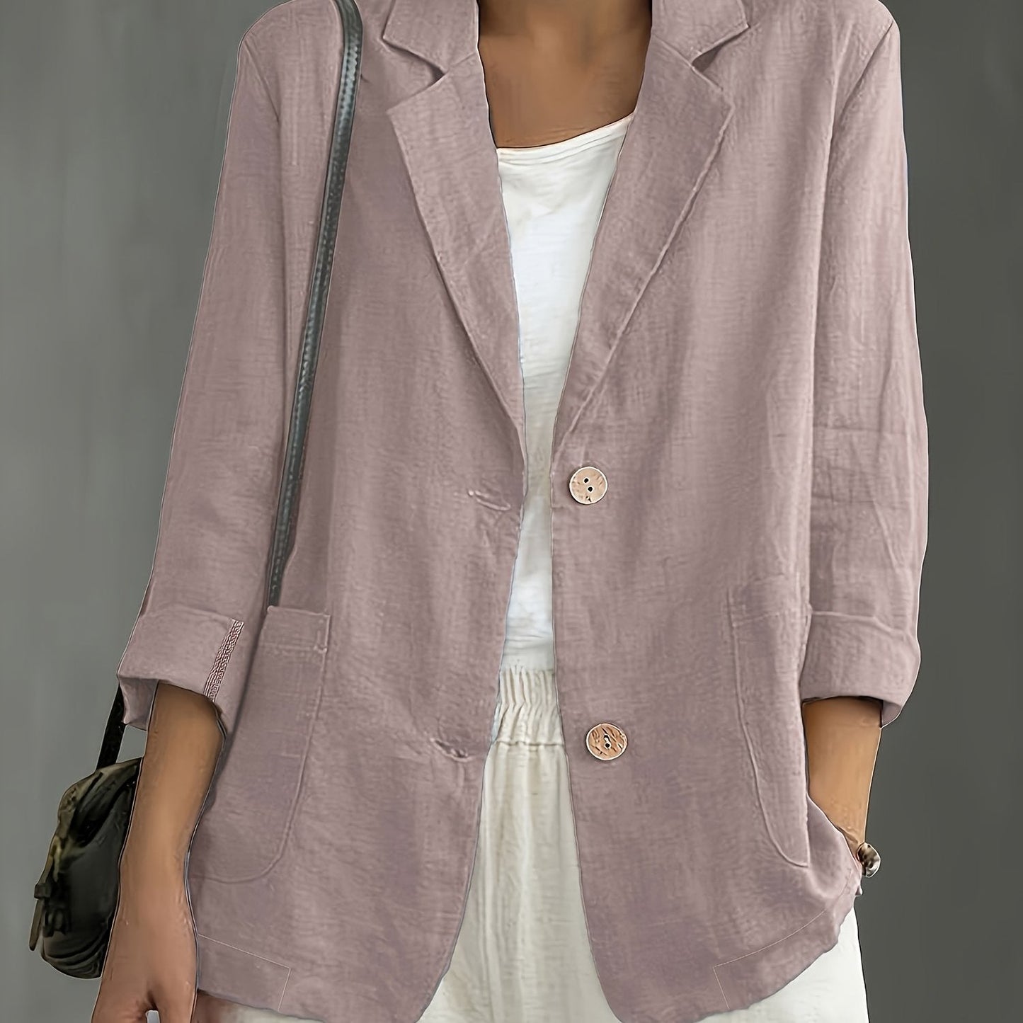 Jayde | Blazer Jacket With Lapel Collar Pockets