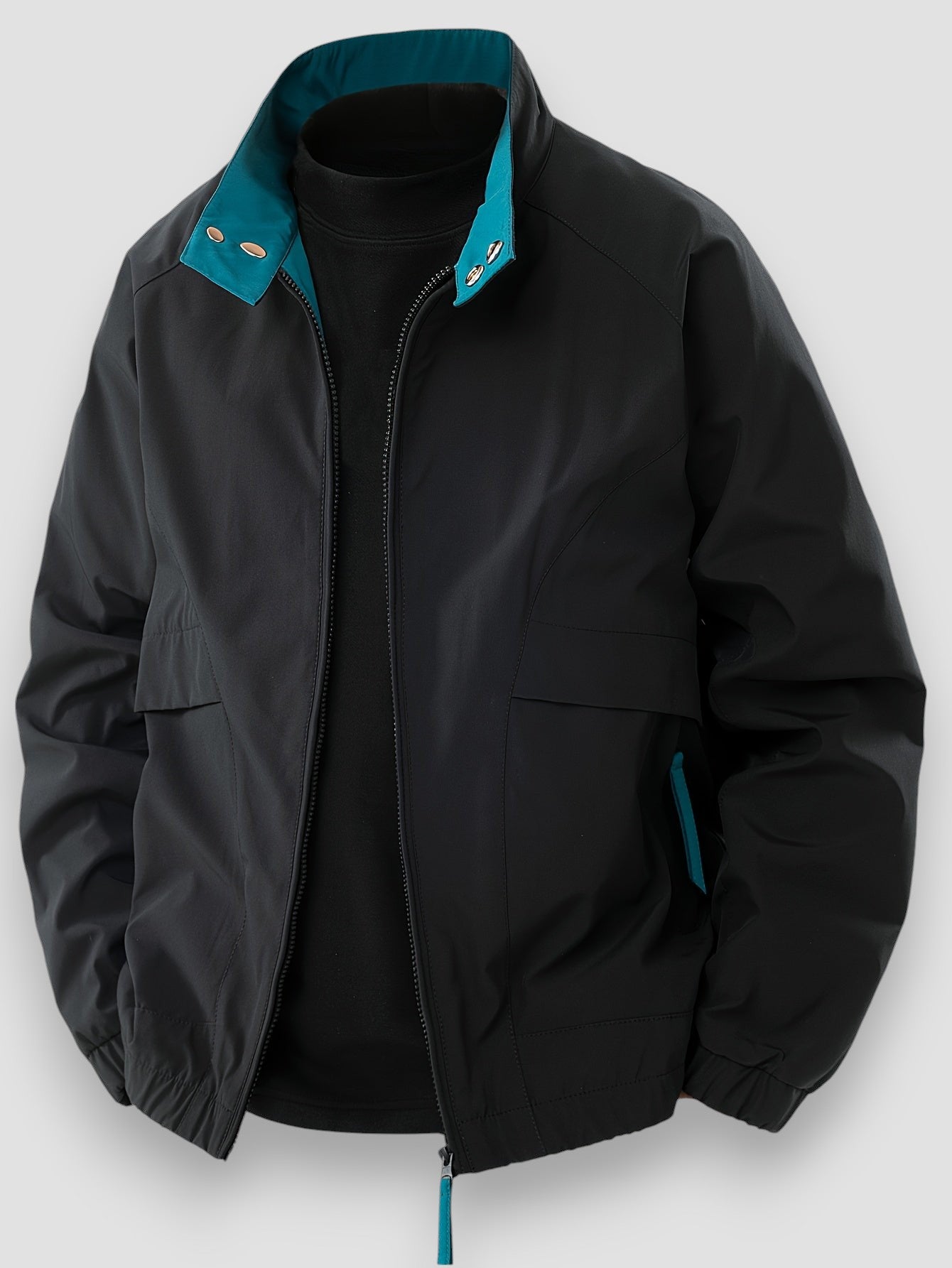 Mason | Long Sleeve Zip-Up Stand Collar Jacket