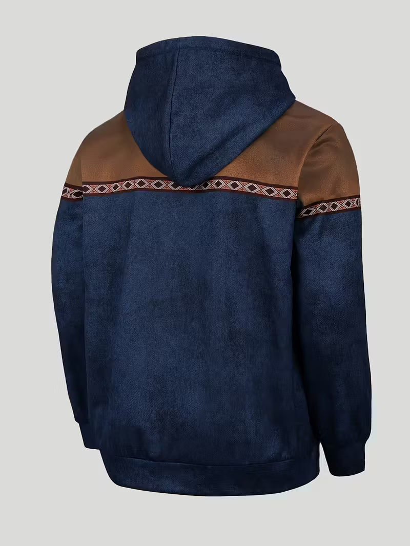Hakan | Hooded Half Zip Long Sleeve Sweatshirt
