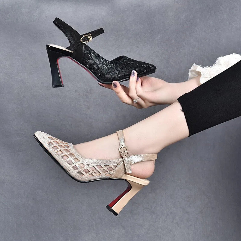 Henriette | Slingback Pumps with Pointed Cutout Toe