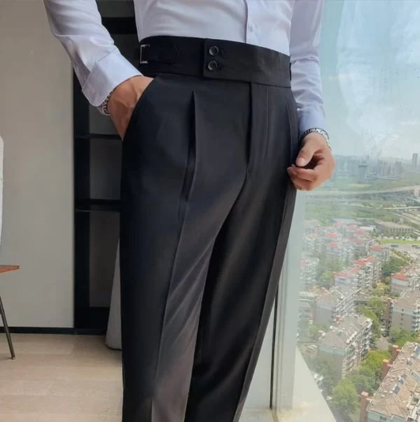 Rolf | Pleated Trousers With Side Adjusters