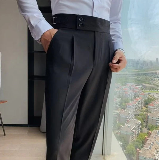 Rolf | Pleated Trousers With Side Adjusters