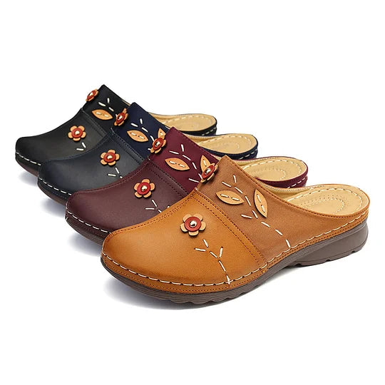 Janeth | Floral Slip-On Clog Sandals