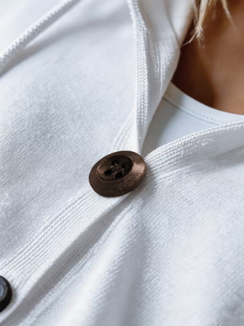 Avila | Hooded Button Front Long Sleeve Cardigan