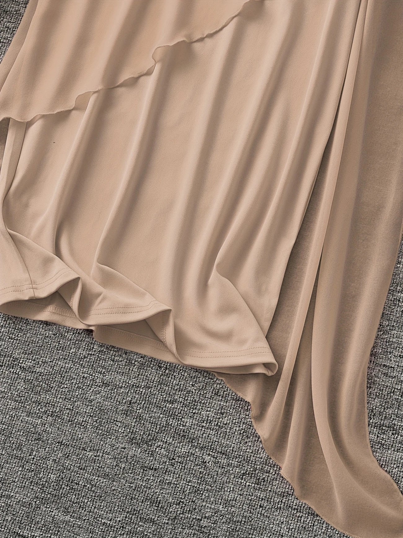 Maren | Sleeveless Asymmetrical Overlay Midi Dress