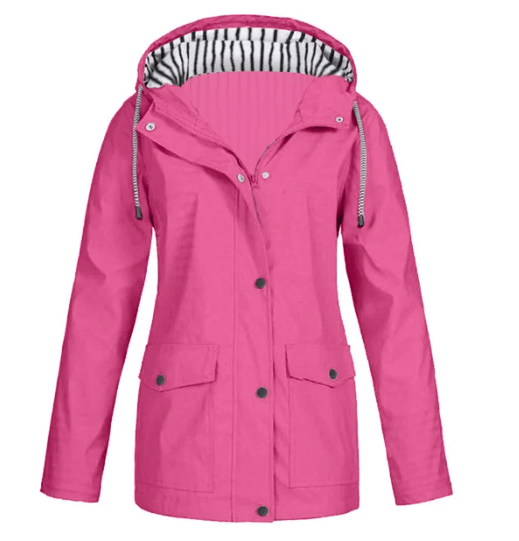 Ilektra | Hooded Long Sleeve Zip Rain Jacket