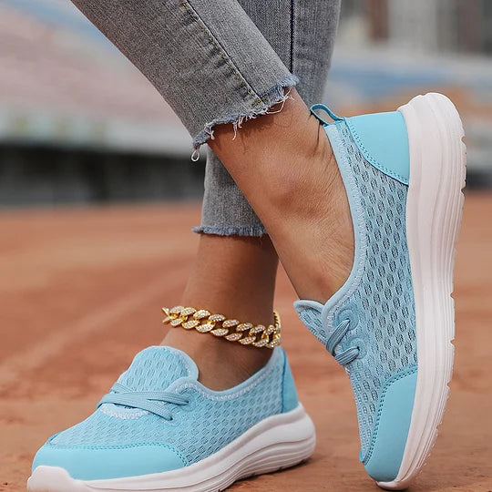 Firsova - Mesh Lace-Up Soft Sole Walking Shoes