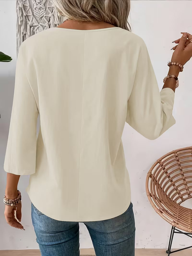 Soleelis | Floral Print Roll-Tab Sleeve Top