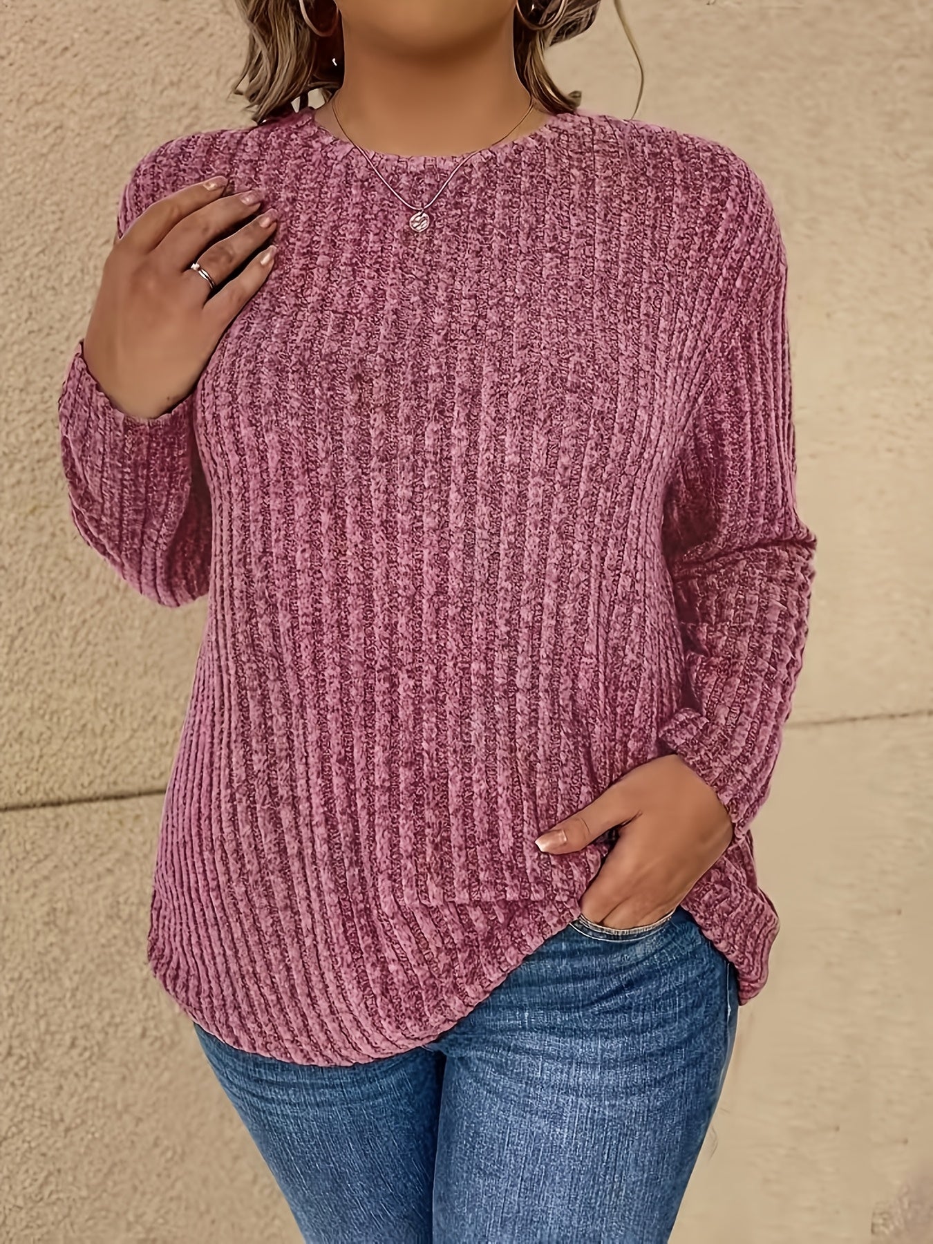 Katiya | Sweater with Loose Fit and Ribbed Texture