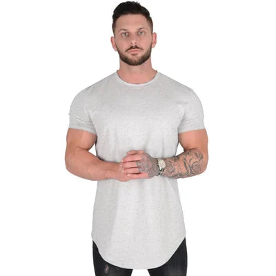 Maxwell - Curved Hem Crewneck T Shirt