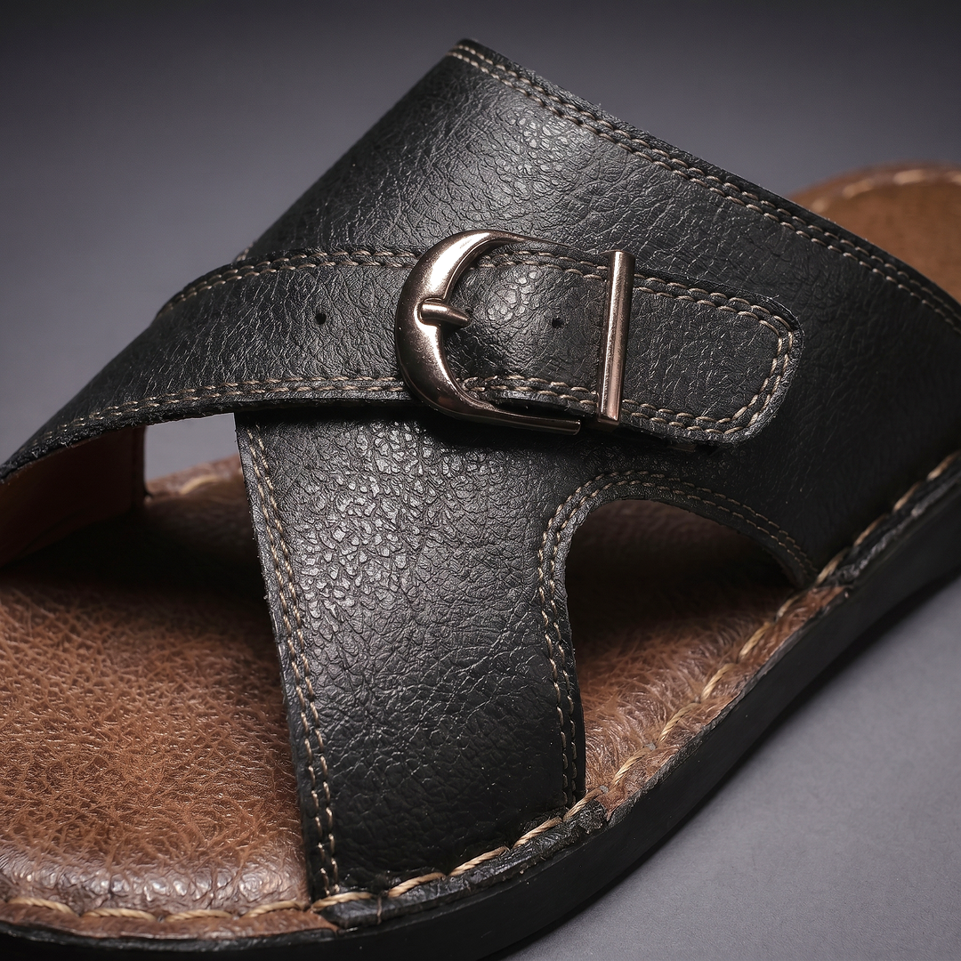 Sentner | Slide Sandals With Buckle Cross Straps