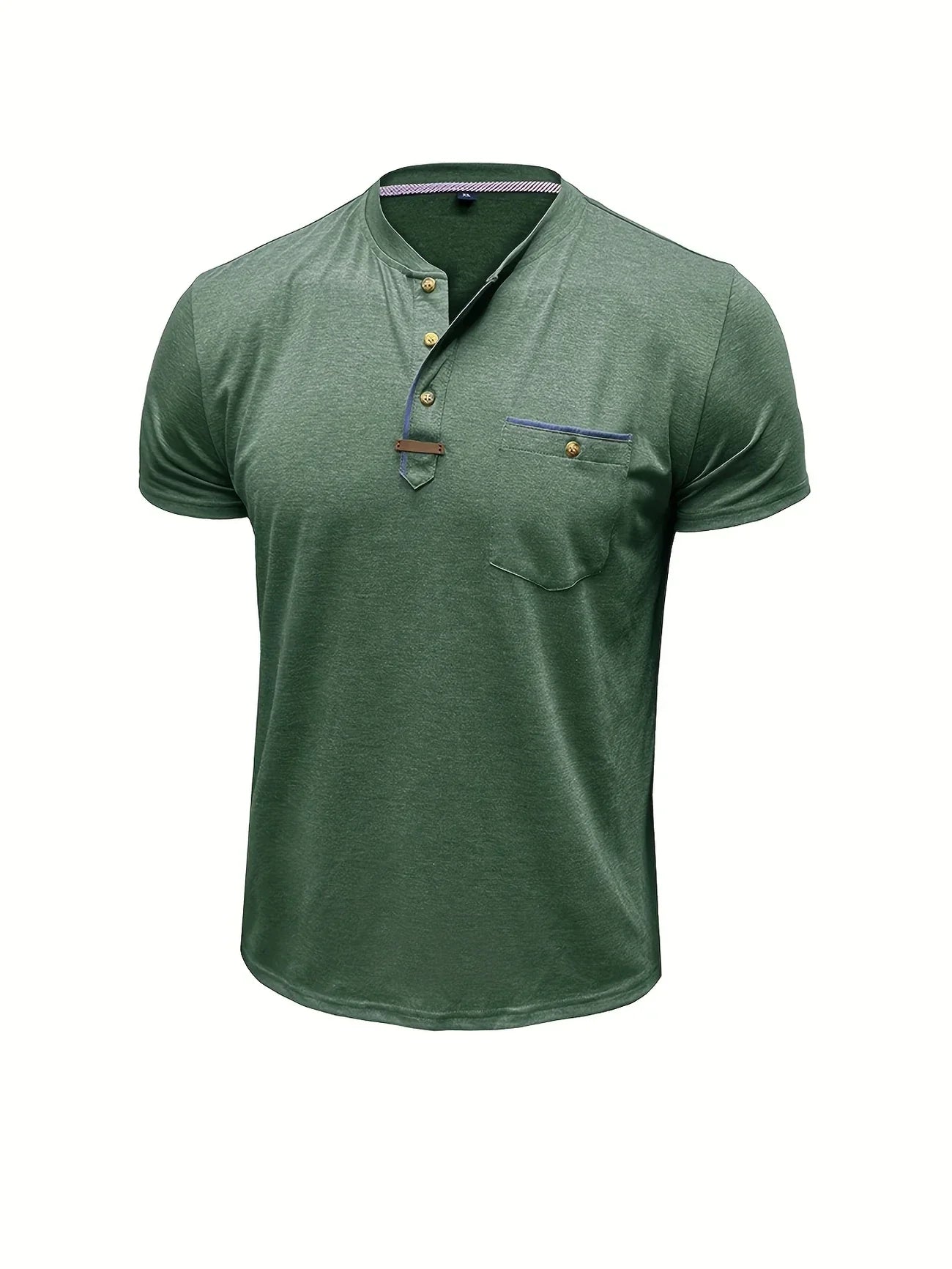 Saxon | Short Sleeve Pocket Henley T Shirt