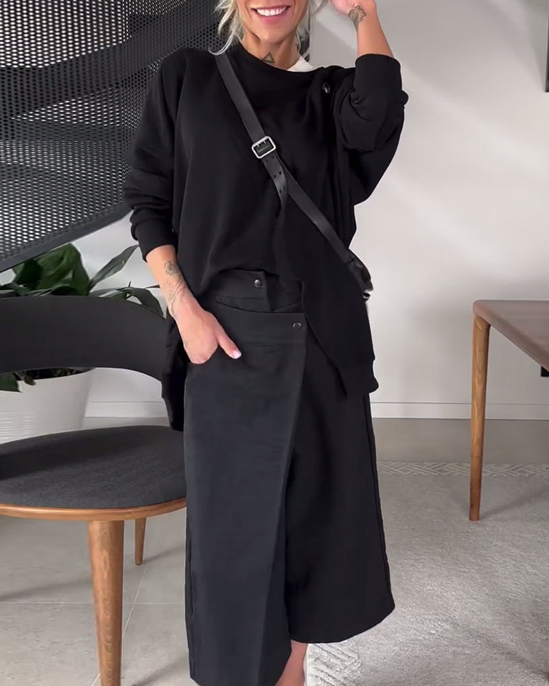 Bartels | Top With Long Sleeves and Grommet Accents