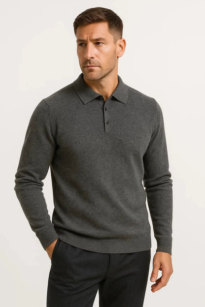 Lazaro | Sweater With Long Sleeves and Polo Collar